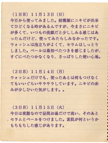 2週間試してリポート 1、2、3日目
