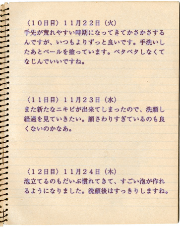 2週間試してリポート 10、11、12日目